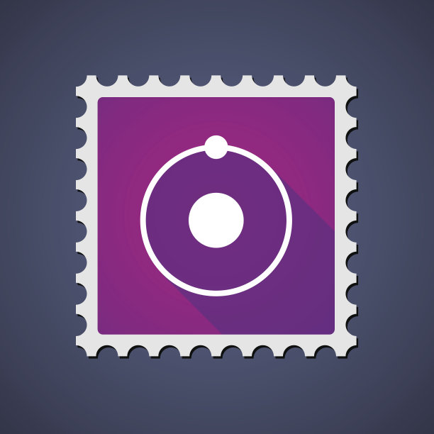 带有原子的邮票图片下载