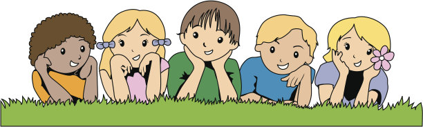 孩子们在草地上图片下载