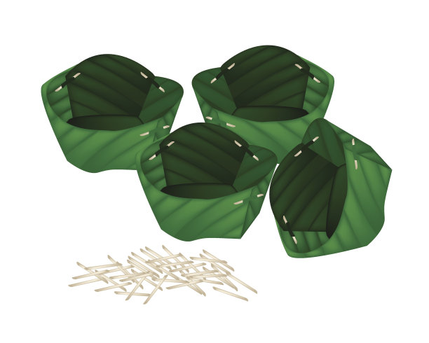 香蕉叶或Krathong图片下载