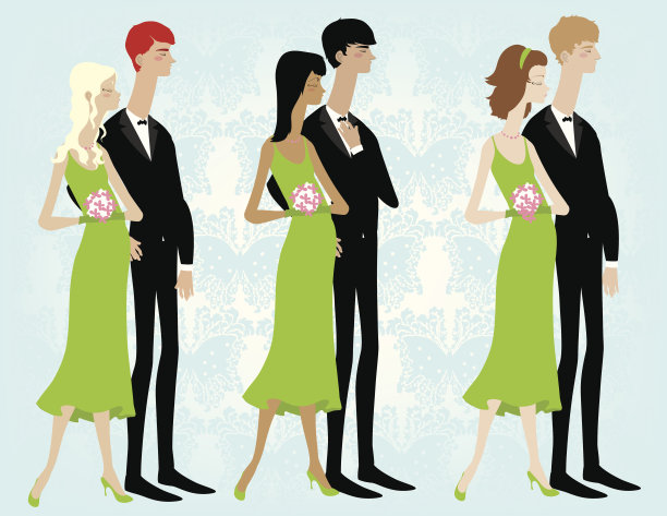 伴娘和伴郎图片下载