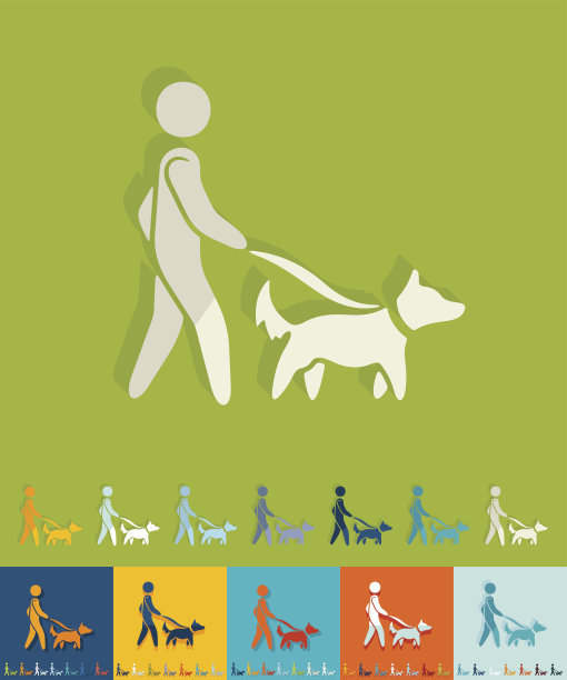 平面设计。遛狗图片下载