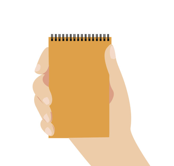 手持记事本矢量图标图片下载