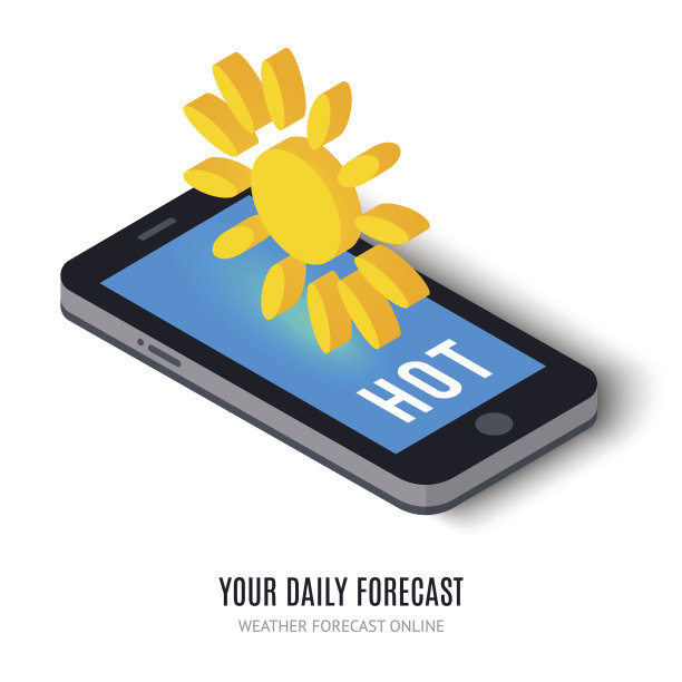 在线每日预报概念等距图标图片下载