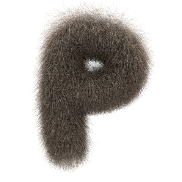 字母P来自皮草字母表图片下载