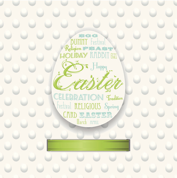 复活节印刷背景与缎带图片下载