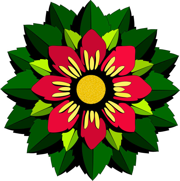 大丽花绿色的叶子图片下载