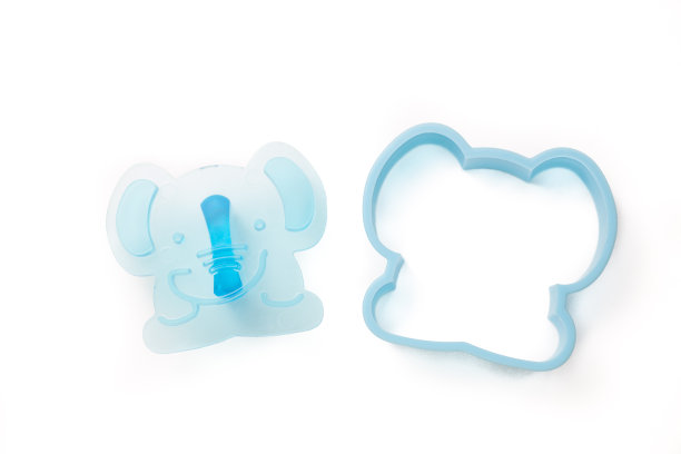 饼干切割器和图章:蓝色大象图片下载