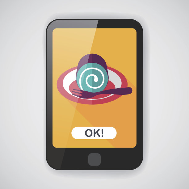 蛋糕平面图标与长阴影，eps10图片下载