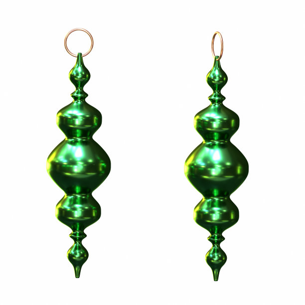 孤立闪亮的圣诞树装饰图片下载