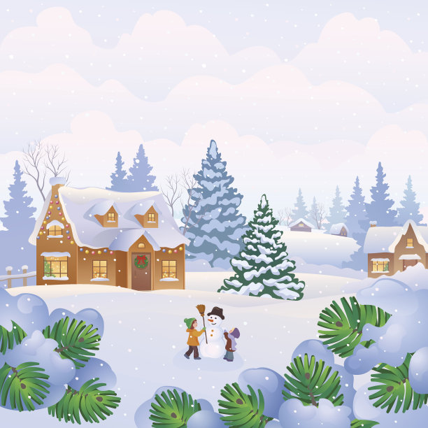 圣诞节的房子图片下载