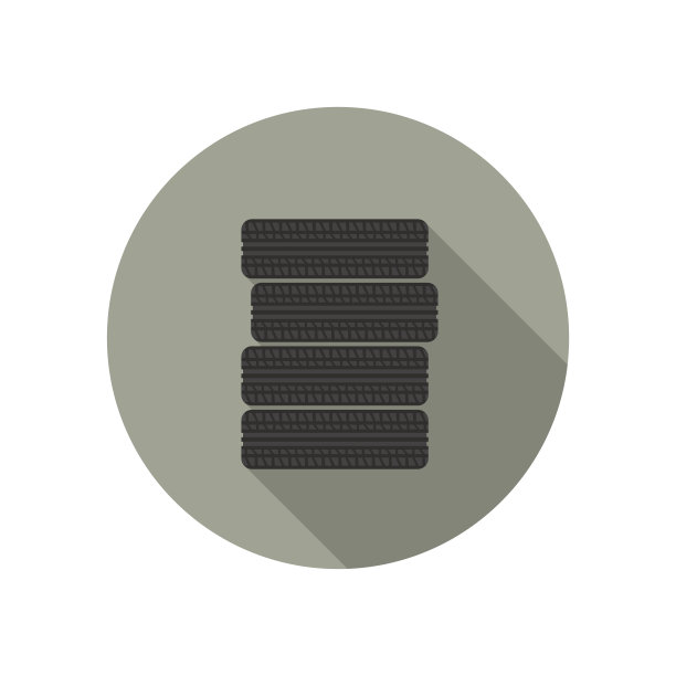 汽车轮胎图标。图片下载