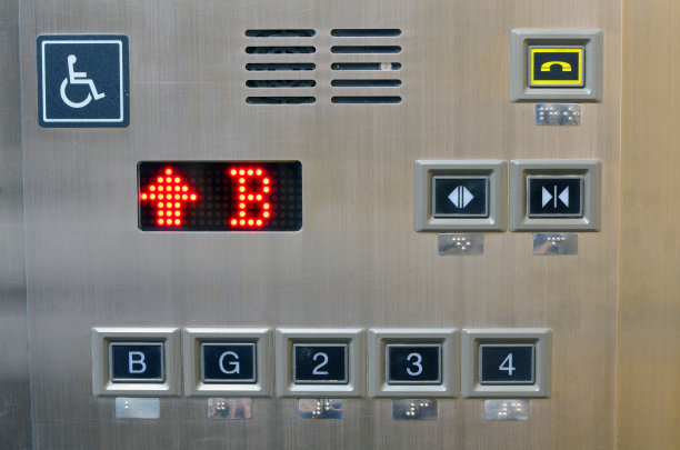 电梯里的盲文。图片下载