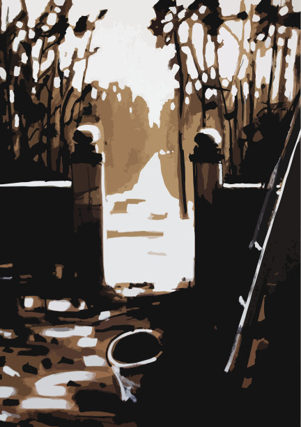 阳光明媚的花园图片下载