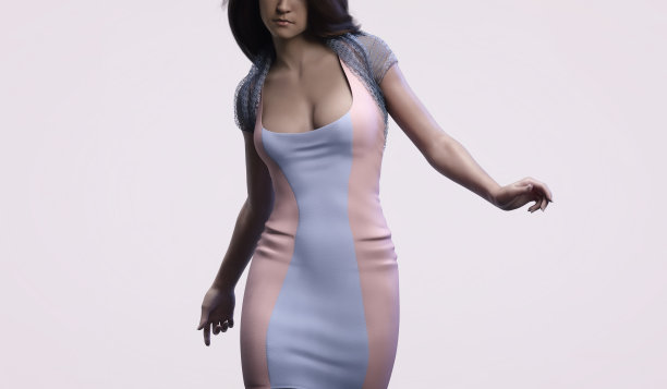 新年色彩潮流装扮女人图片下载