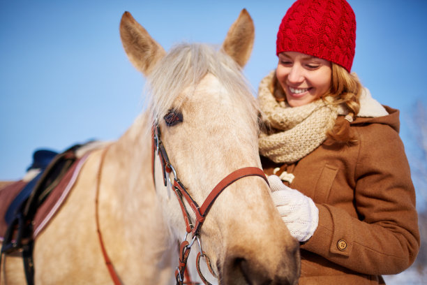 马的女孩图片下载