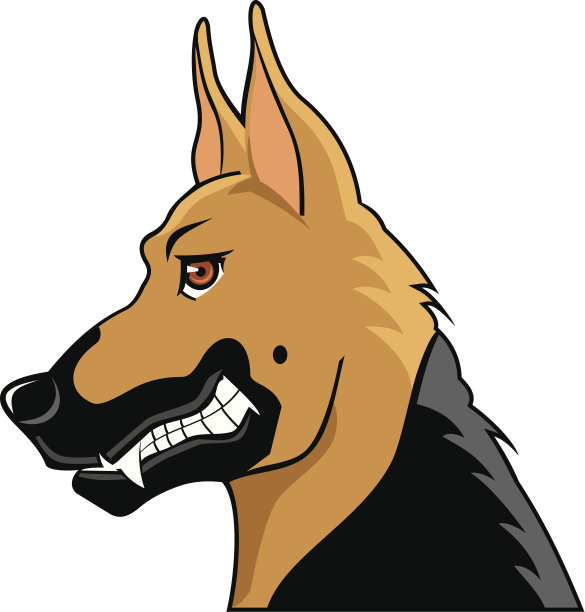 愤怒的德国牧羊犬图片下载