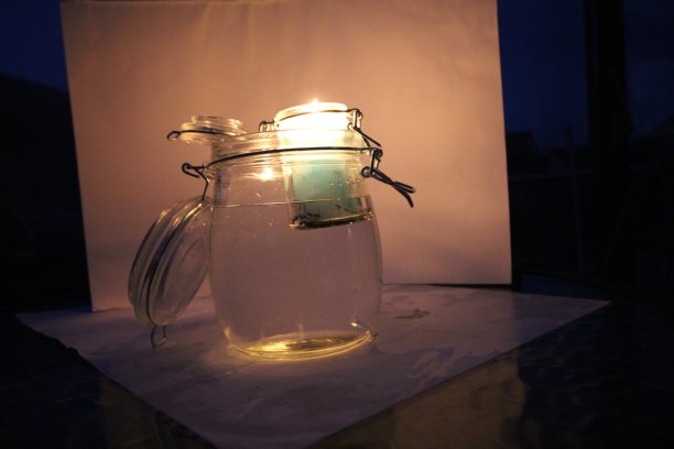 蜡烛入水罐子图片下载