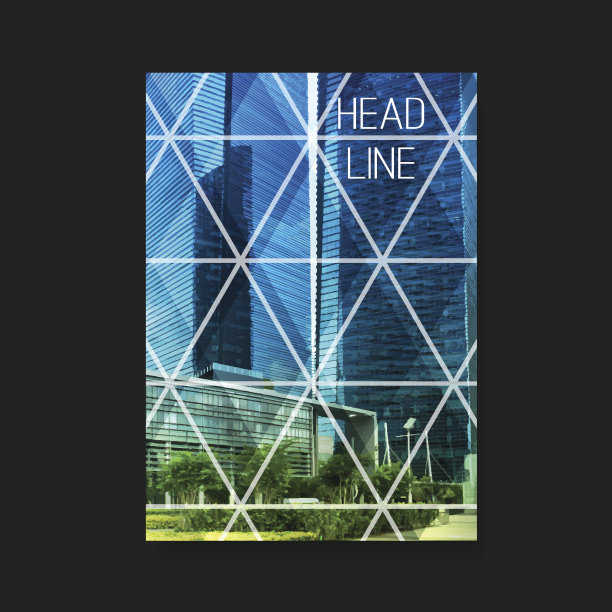 传单或封面设计与摩天大楼图片下载