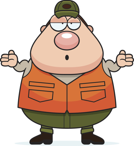 困惑的卡通猎人图片下载