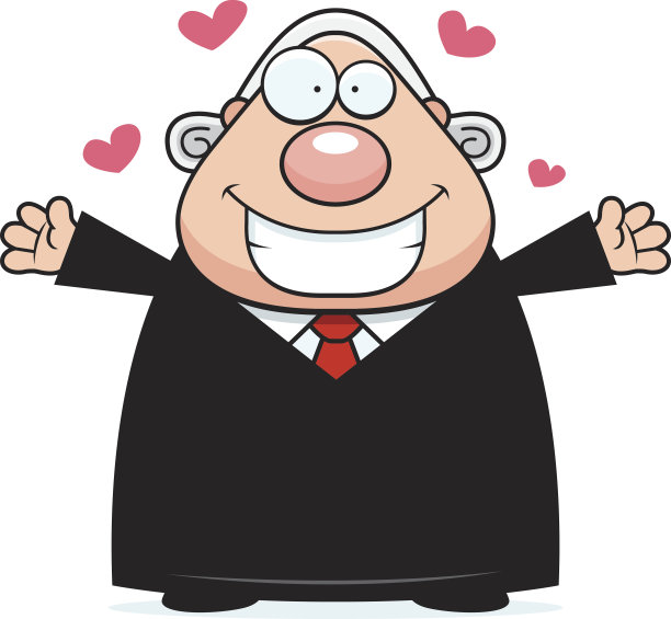 卡通法官拥抱图片下载