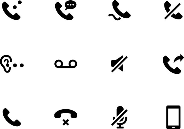 白色背景上的手机图标图片下载