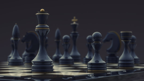 象棋皇后背景3d插图。高分辨率图片下载