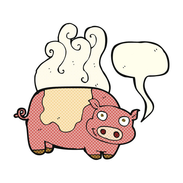 卡通猪与语音泡泡图片下载