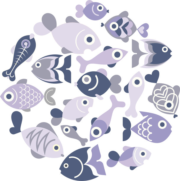 蓝色的鱼图片下载