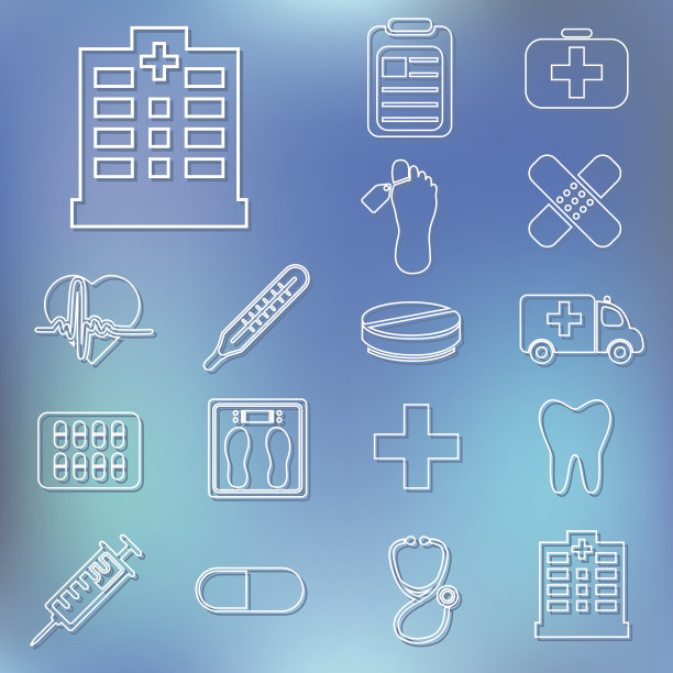 医院轮廓图标图片下载