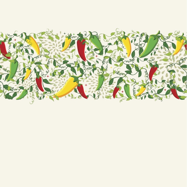 墨西哥辣椒花椒图案设计图片下载