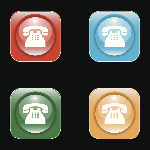 光滑的电话标志图标按钮图片下载