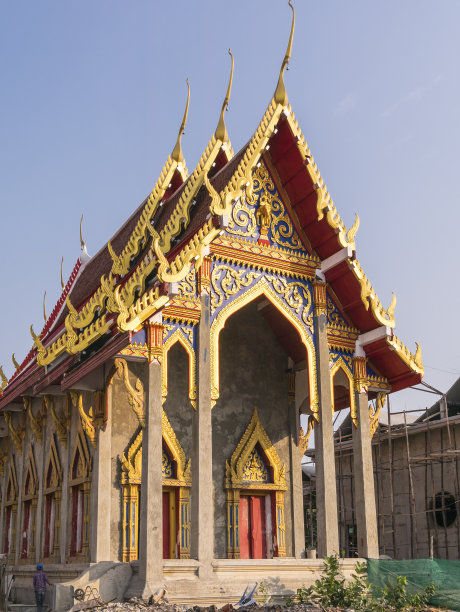 在泰国曼谷的坦普尔建造了新的教堂图片下载