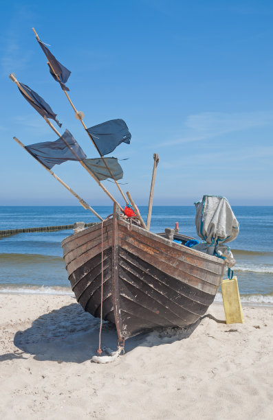 木制渔船，波罗的海，德国图片下载