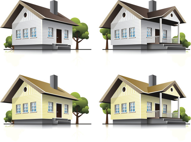 家庭房屋卡通图标图片下载