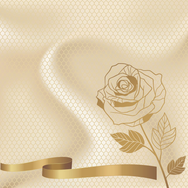 复古花边背景装饰花，请帖图片下载