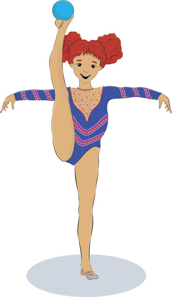 女子体操用球表演图片下载