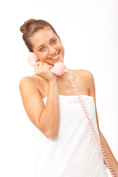 美丽的年轻女孩健康肖像孤立在白色图片下载