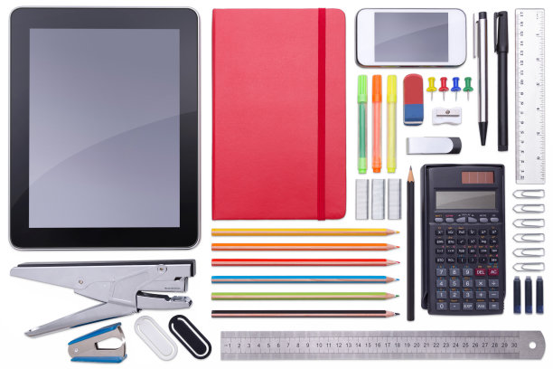 收集不同的办公用品图片下载
