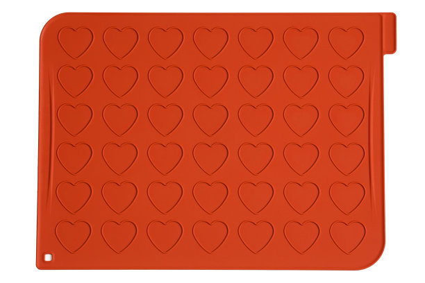 烤心形马卡龙用的硅胶垫。图片下载
