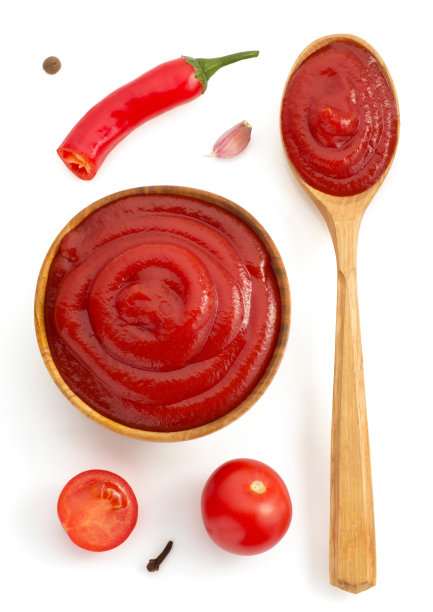 番茄酱孤立在白色图片下载