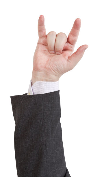 举起牛角，手指，手势，手势图片下载