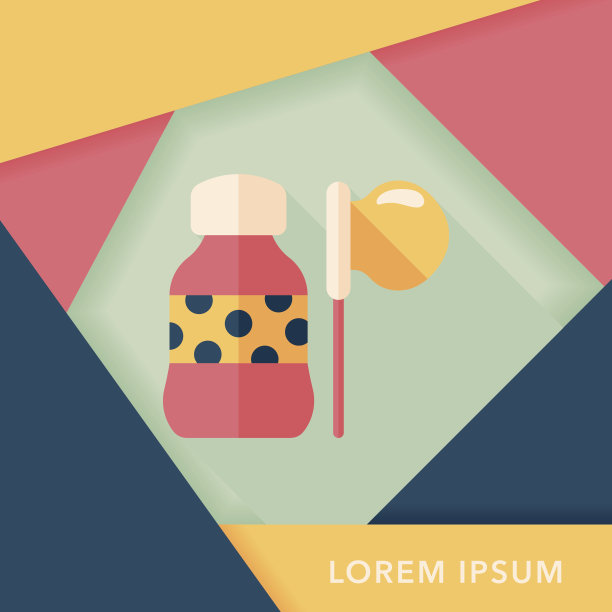 泡沫平面图标与长阴影，eps10图片下载