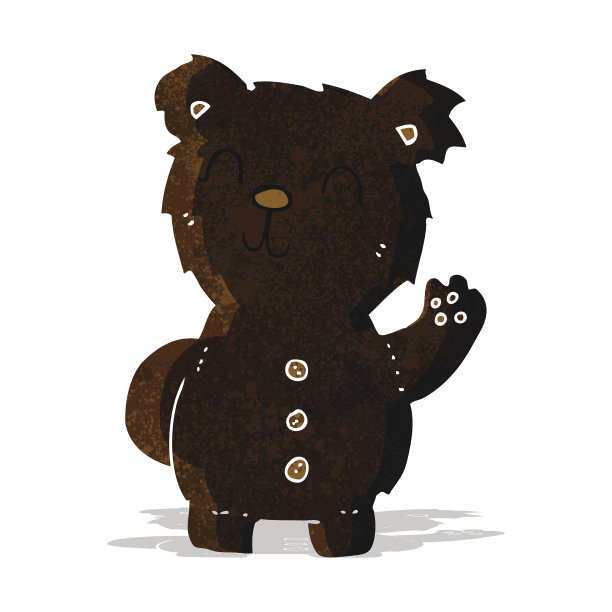 卡通黑熊图片下载