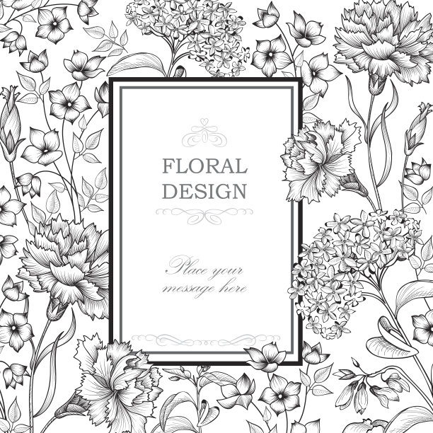 花的背景。繁荣贺卡。素材图片