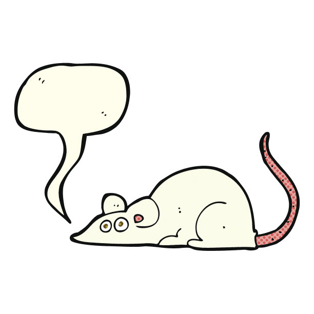 卡通鼠标与语音气泡图片下载
