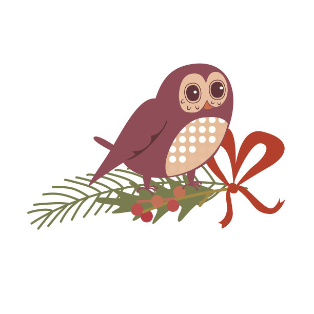 猫头鹰花饰图片下载