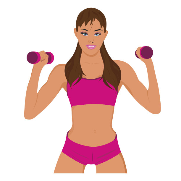 健身女人，锻炼，运动，矢量图片下载
