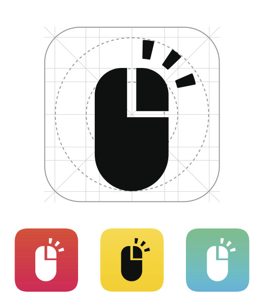 右击鼠标图标。图片下载