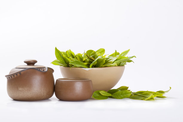 中国茶道以白色为背景图片下载