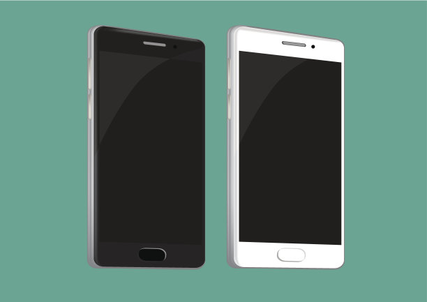 全新的手机在黑色和白色图片下载